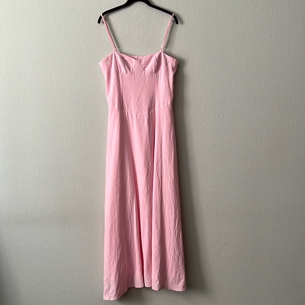 Peppermayo Angelina Linen Maxi Dress Pink Petal US Size 10